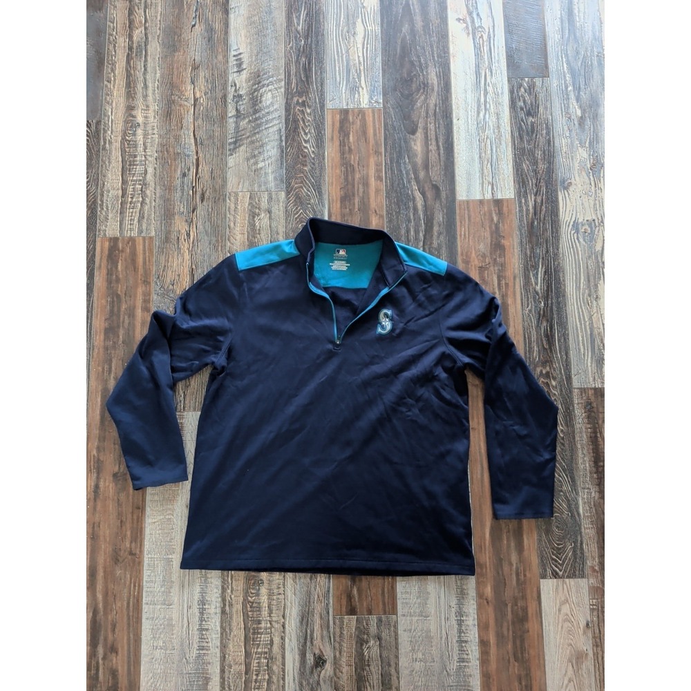 Seattle Mariners MLB Quarter Zip Pullover Long Sl… - image 1